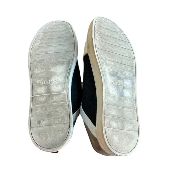 Vince Anette Alabaster Colorblock Mesh Side Sneakers in White/Black/Tan Size 9 - Picture 11 of 11